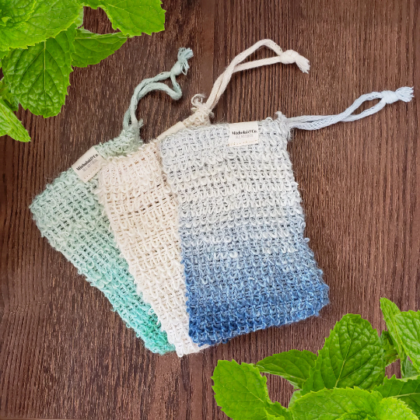 Set of 3 soap saver bags | Blue Natural Green